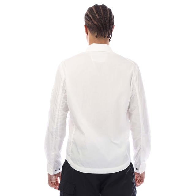 Men's C.P. Company Chrome-R Full Zip Overshirt in White