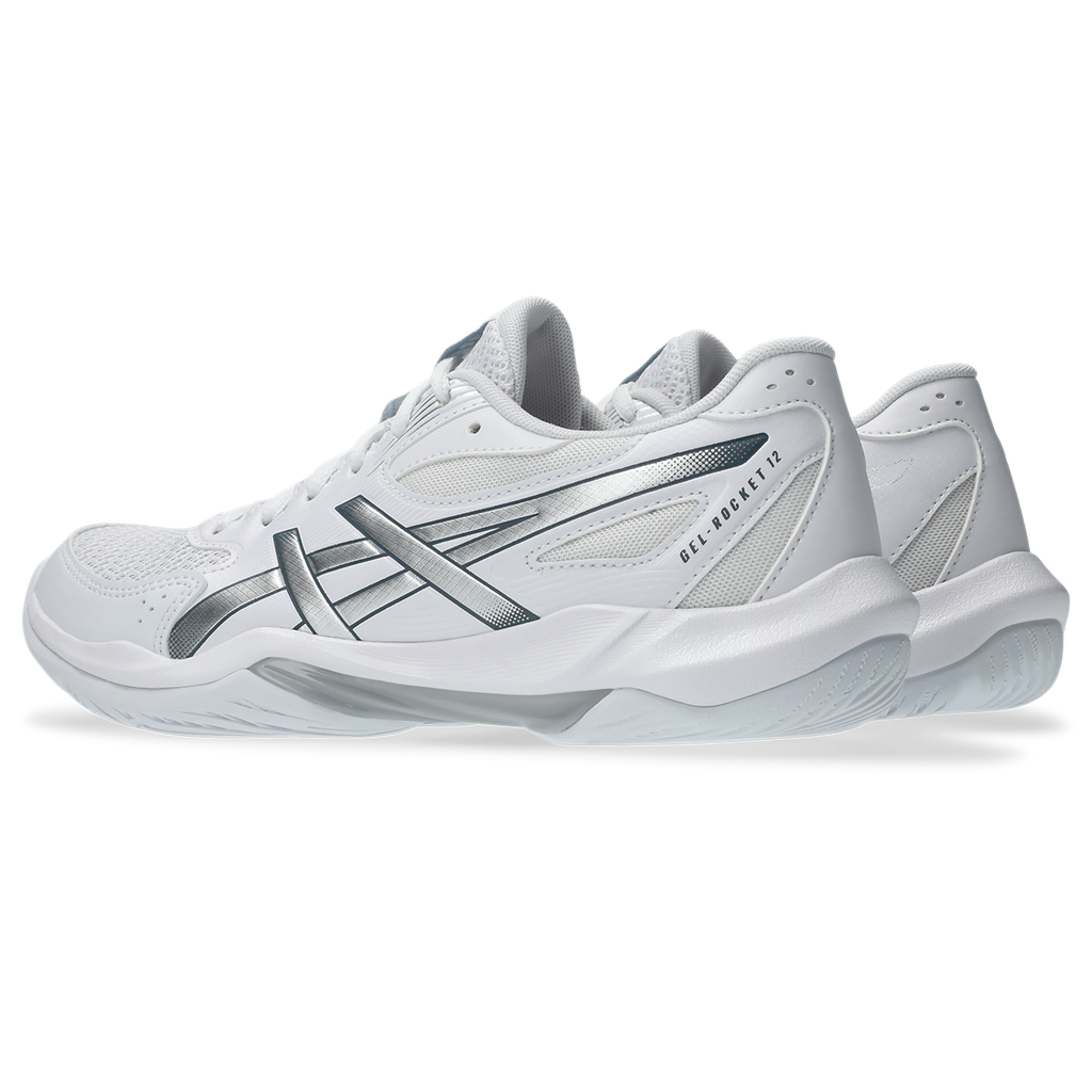 Asics Women's Gel Rocket 12 Indoor Court Shoes AW25 White Pure Silver