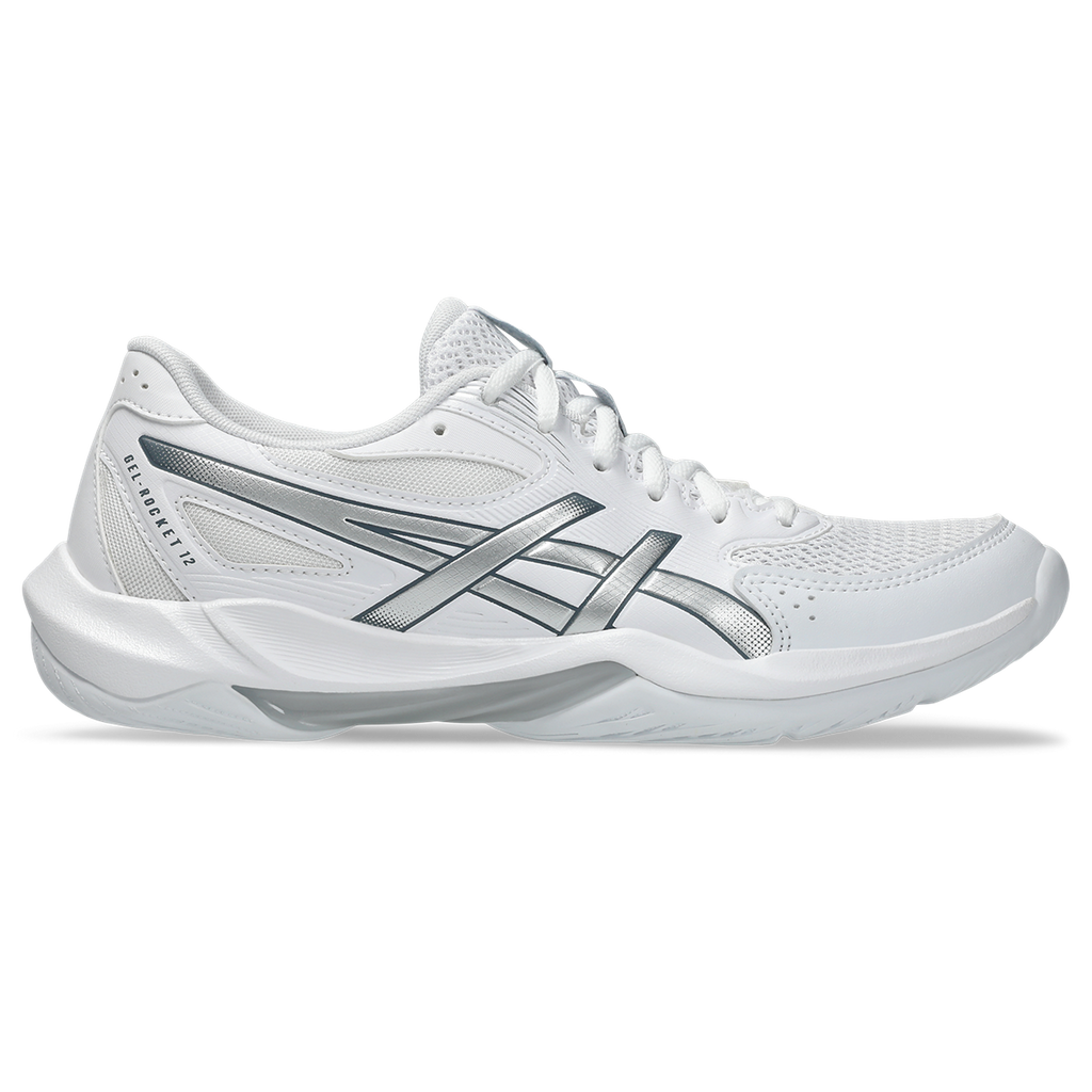 Asics Women's Gel Rocket 12 Indoor Court Shoes AW25 White Pure Silver