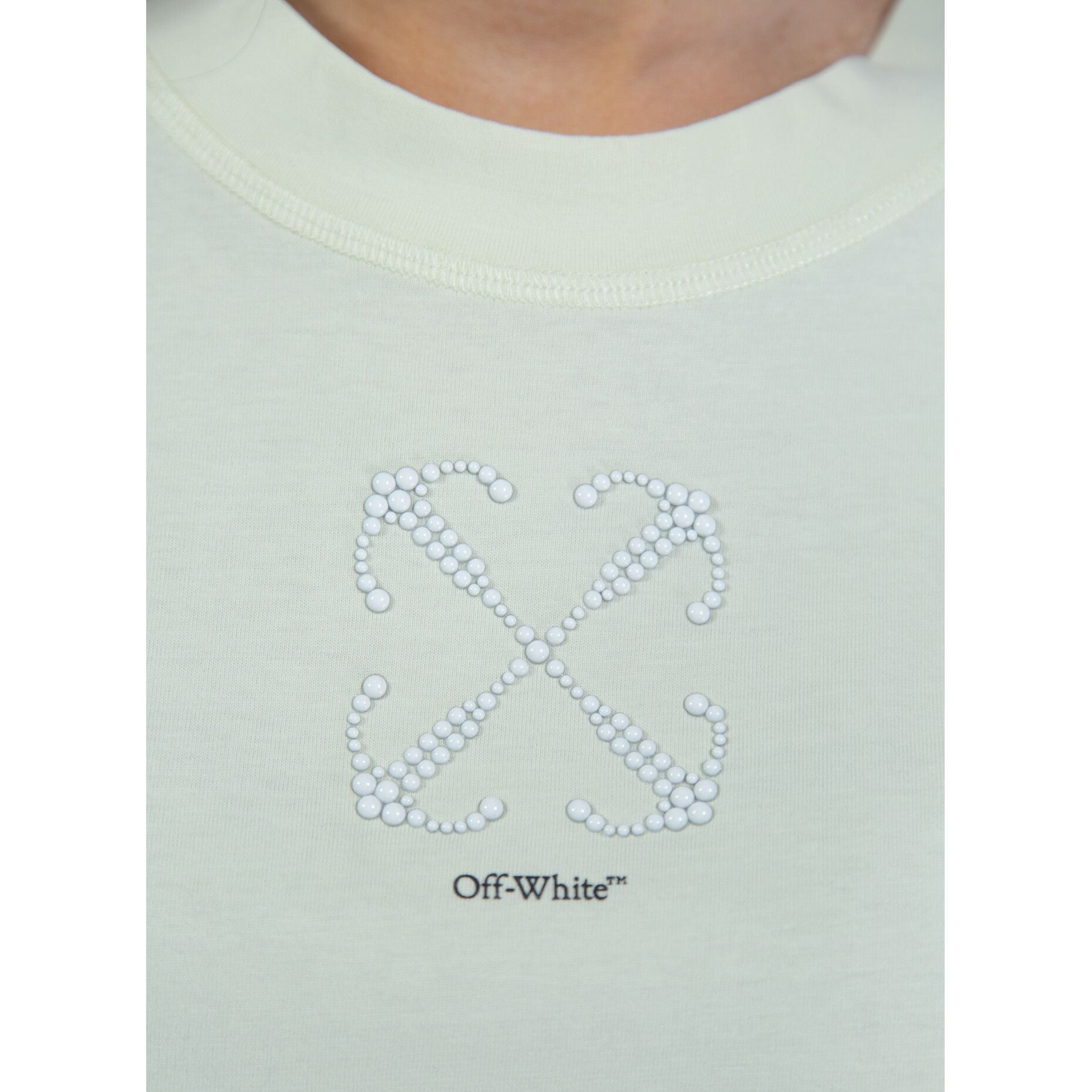 T-SHIRT SMALL ARROW PEARLS CROP