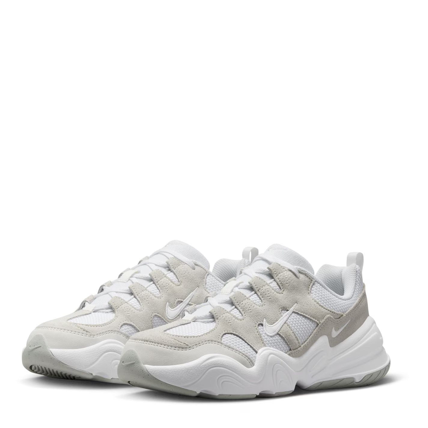Nike Light Grey Tech Hera Trainers