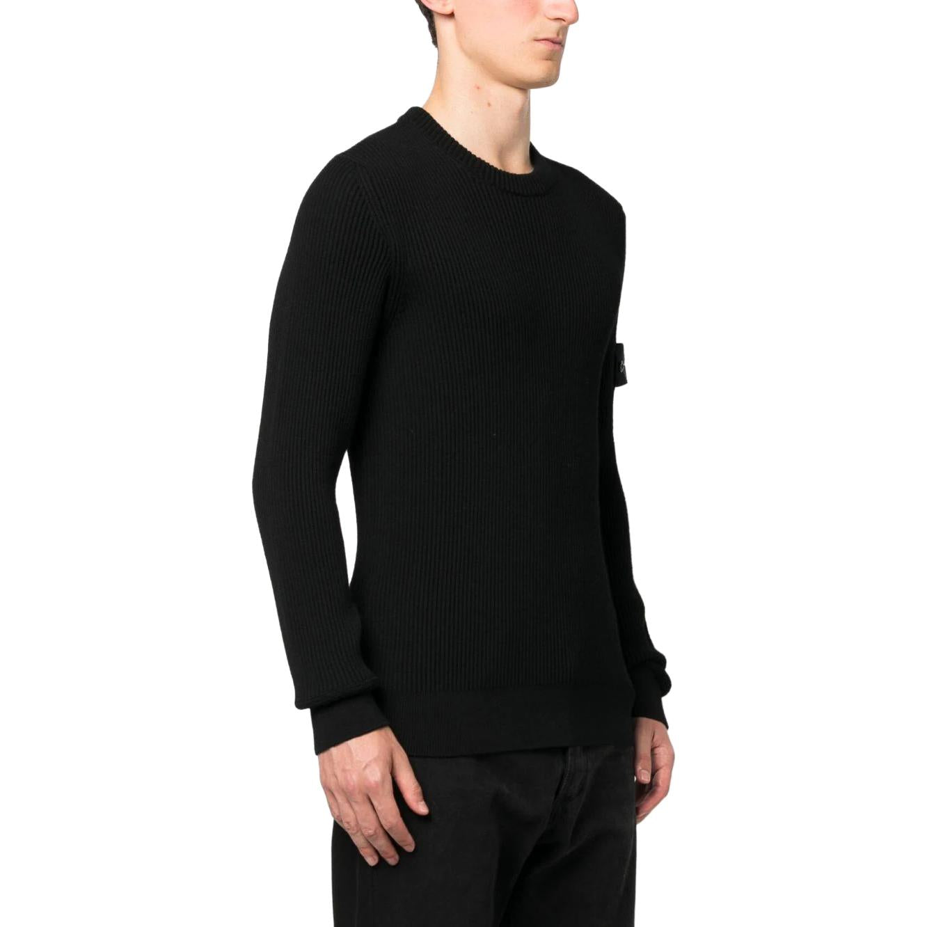 STONE ISLAND Knitted Sweater 'Black' 7915553C2-A0029