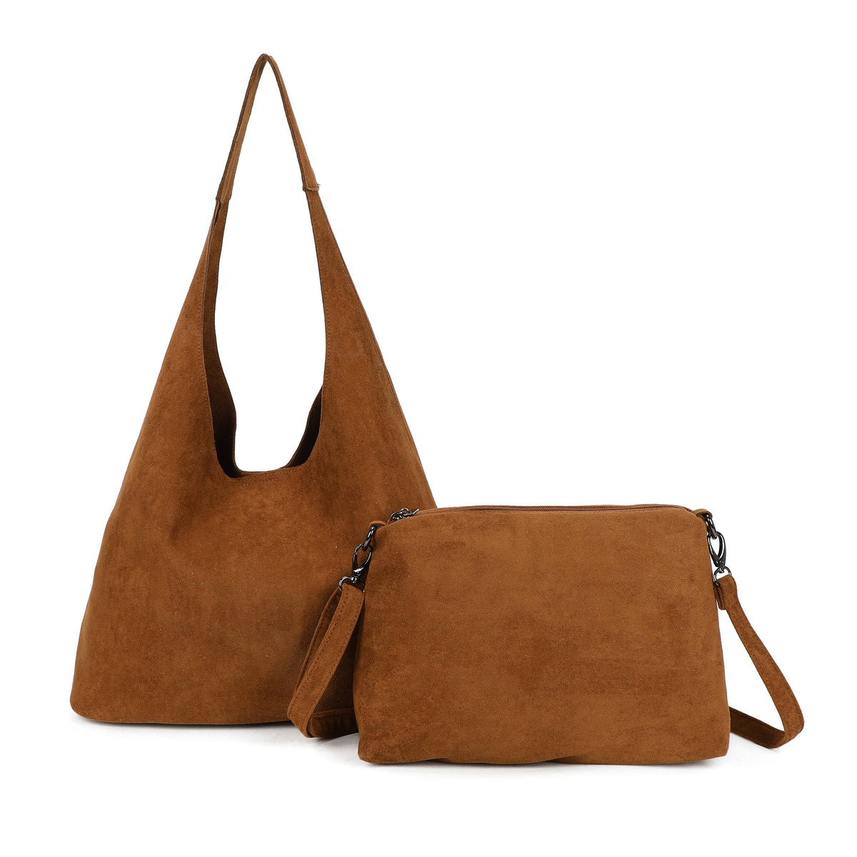 Soft Suede Tote & Pouch Set
