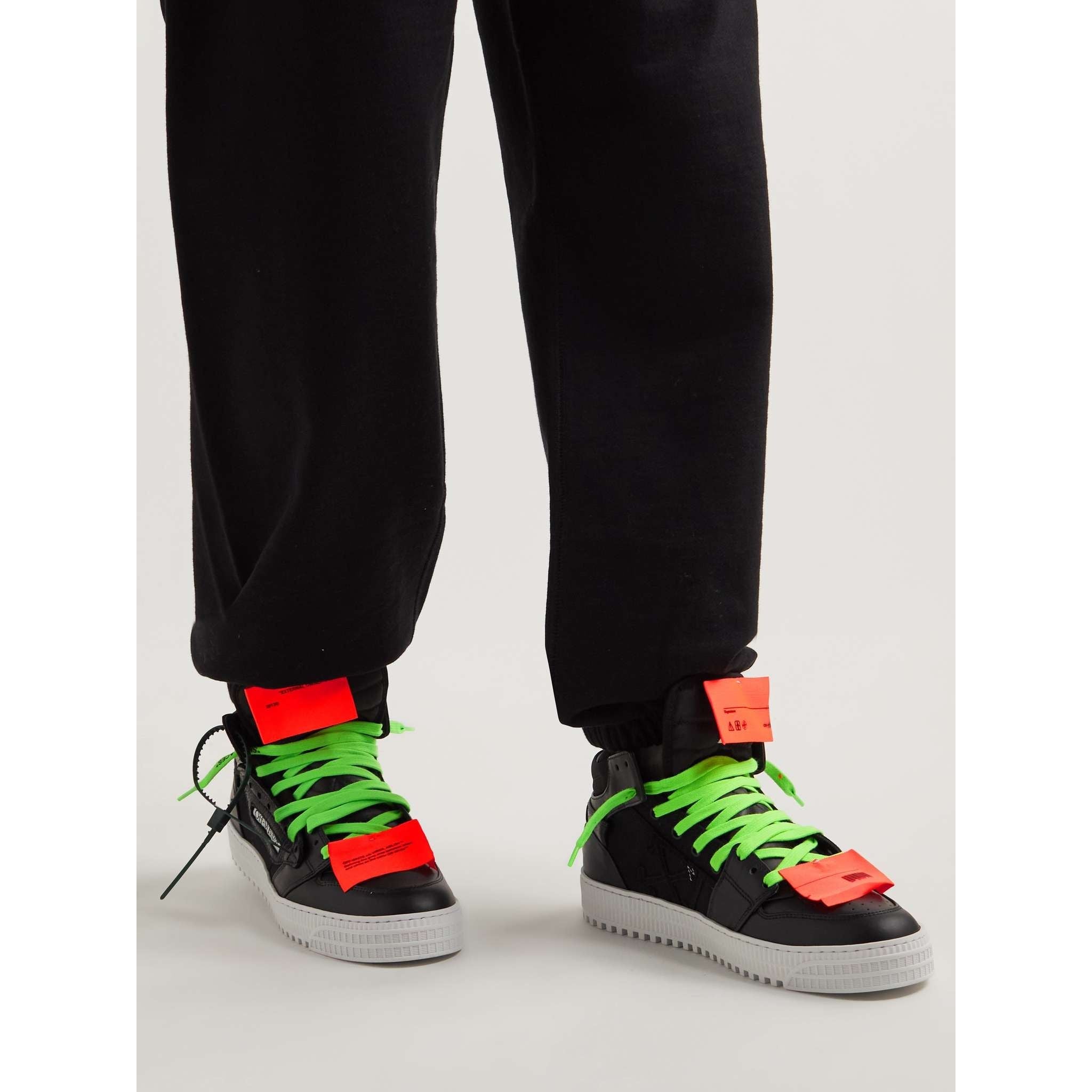 3.0 Off Court Supreme Suede, Leather and Shell High-Top Sneakers
