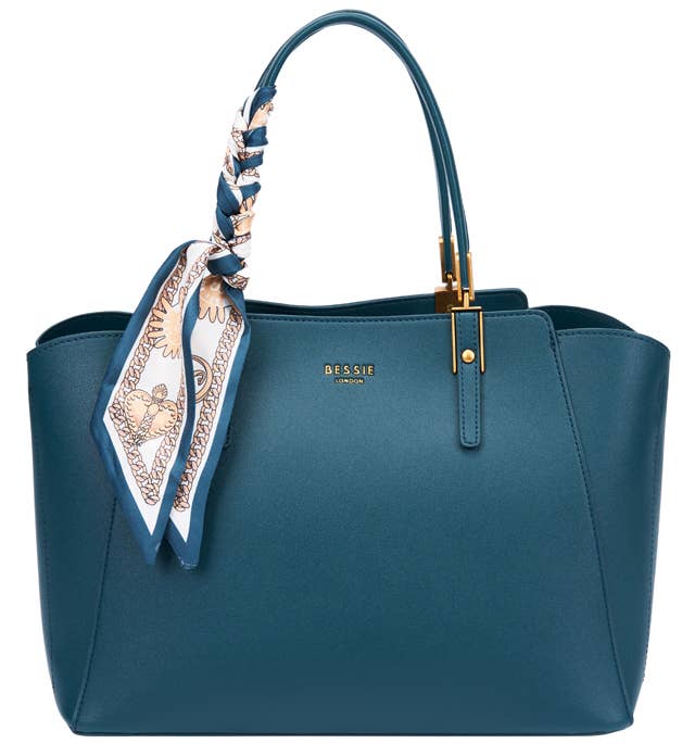 City Tote with Printed Scarf