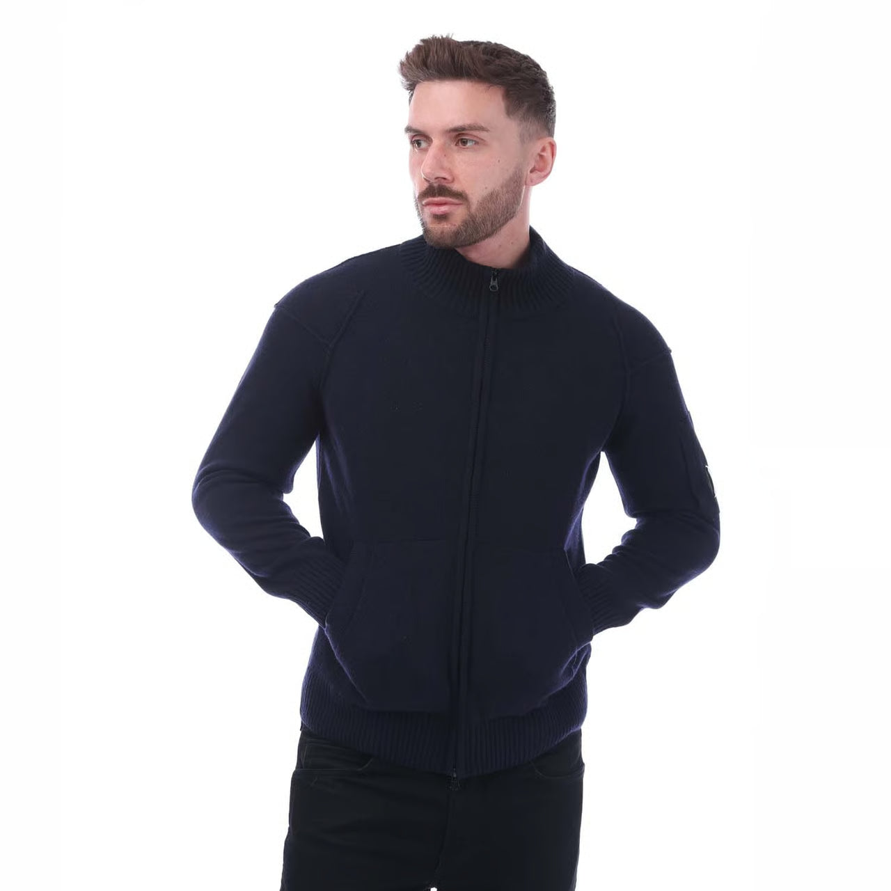 C.P. Company Lambswool GRS Zipped Cardigan
