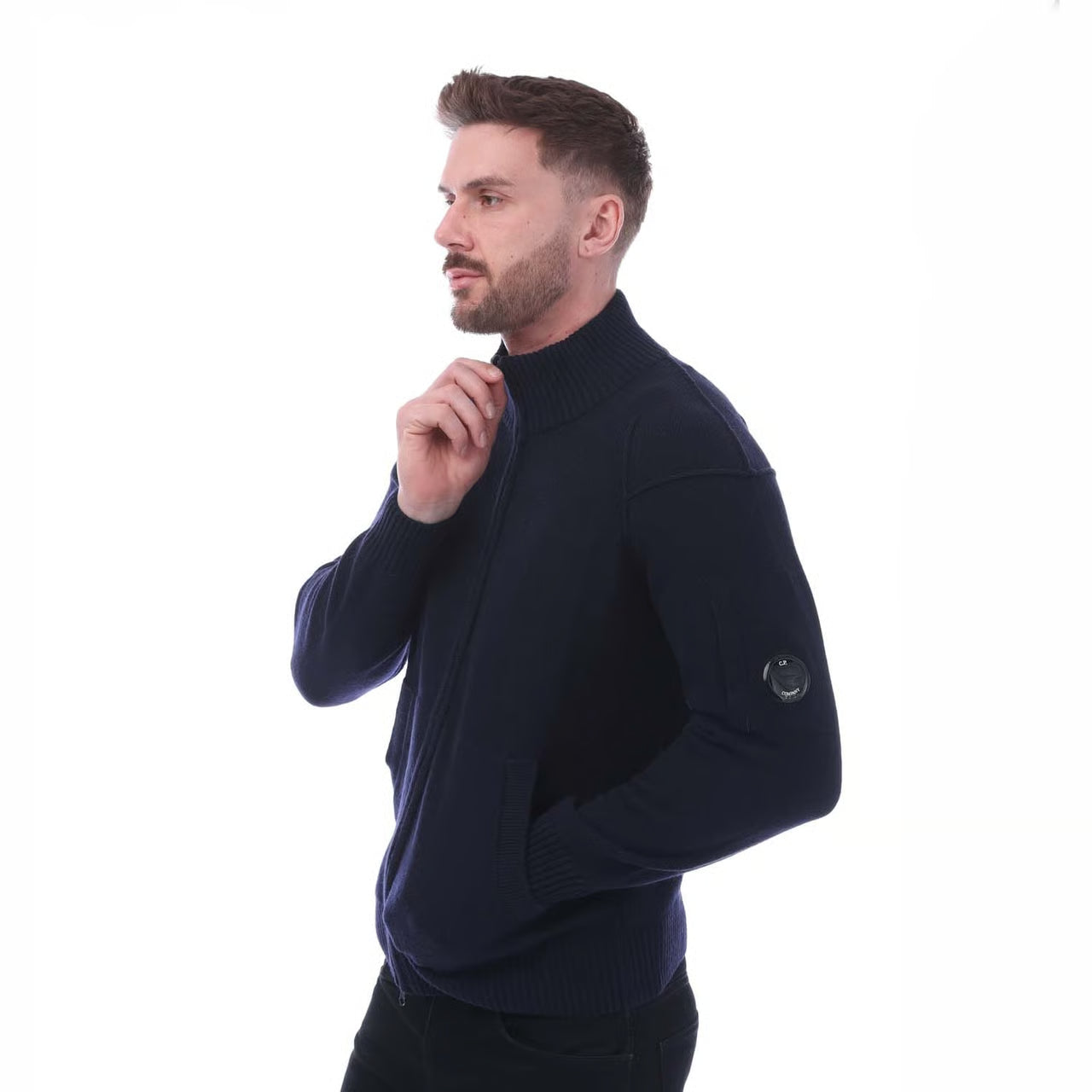 C.P. Company Lambswool GRS Zipped Cardigan