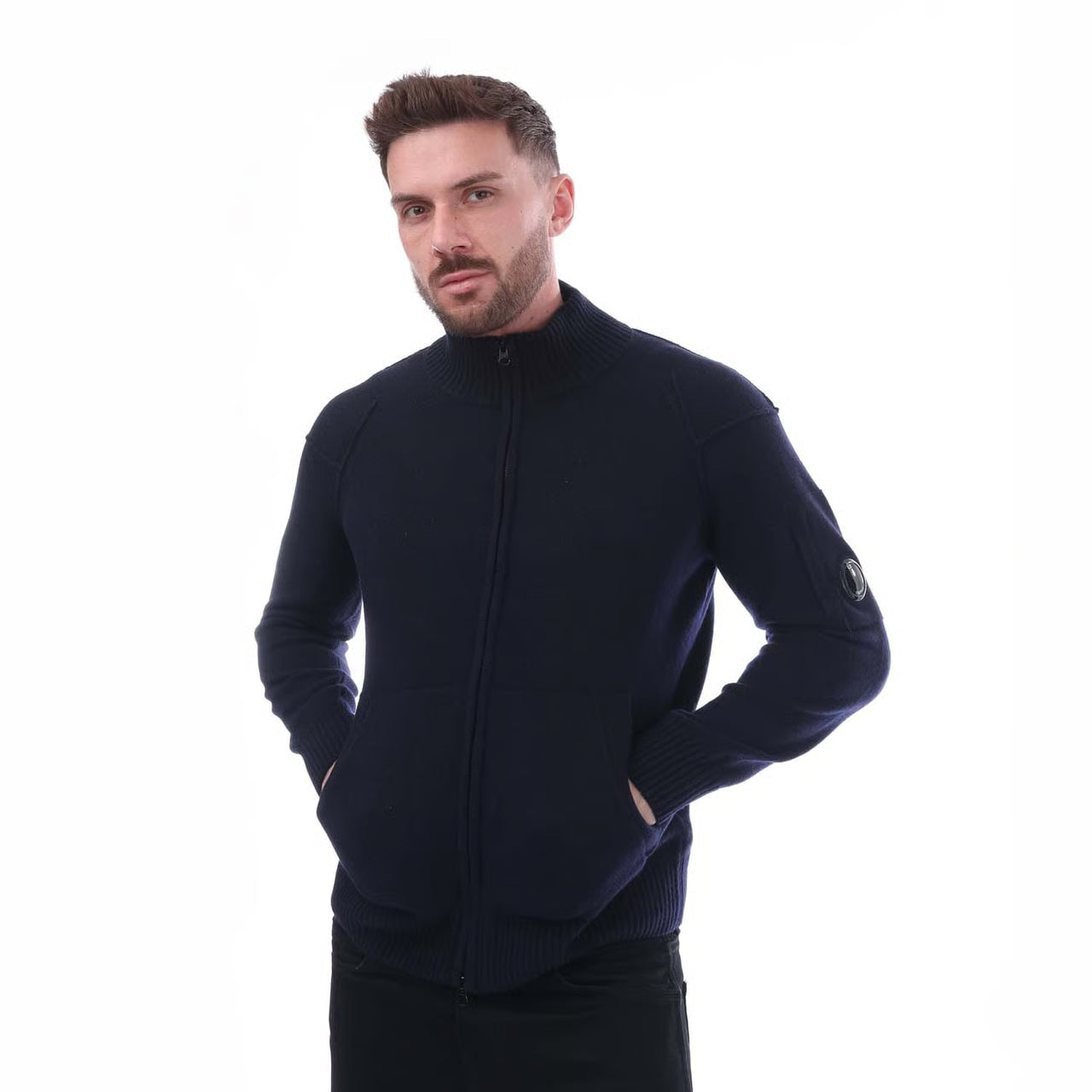C.P. Company Lambswool GRS Zipped Cardigan