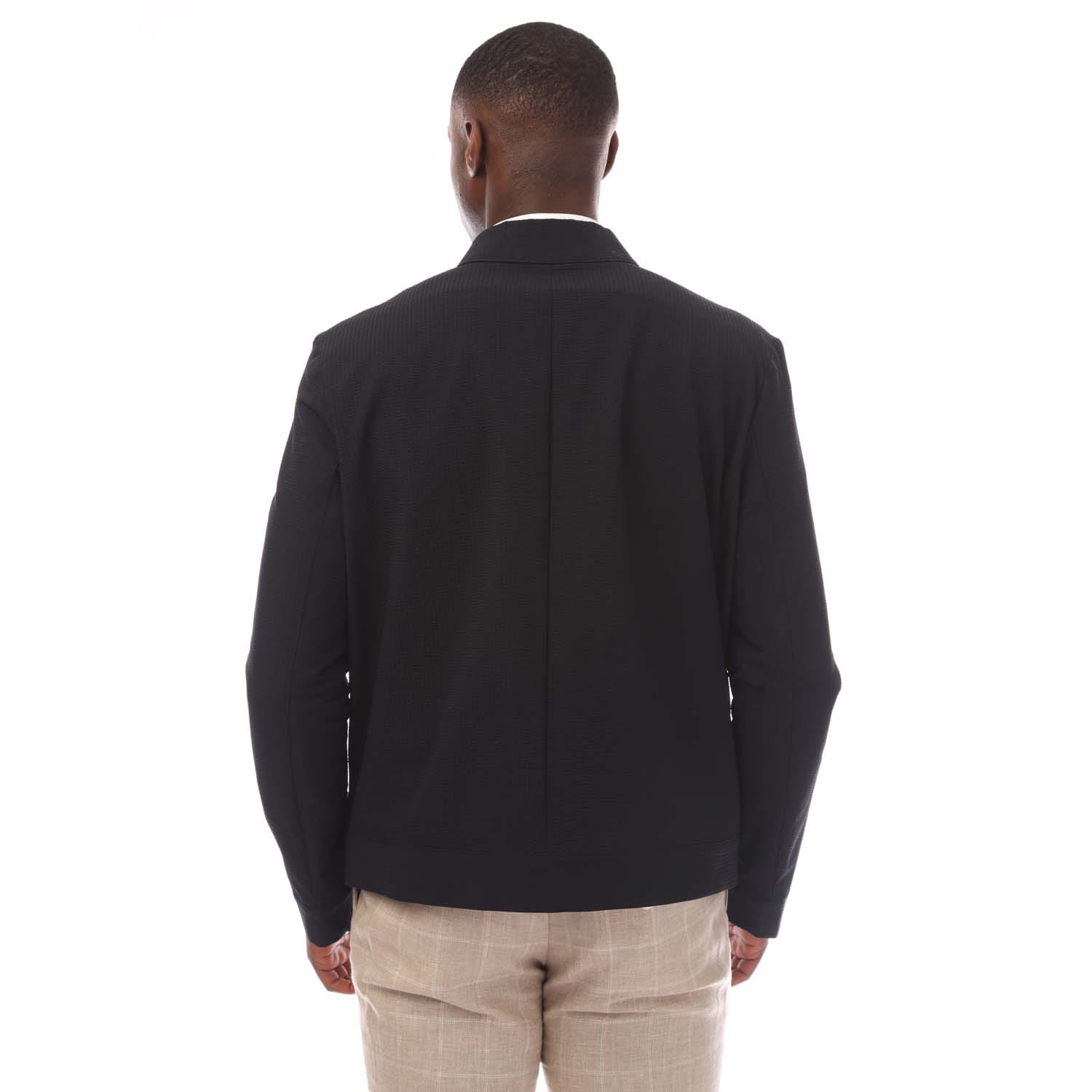 Hugo Hellys Slim-Fit Overshirt in Dark Blue