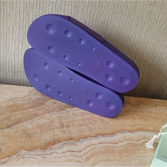 OFF-WHITE purple Slide Sandals- Off-white Off Stamp Slider Lilac Black