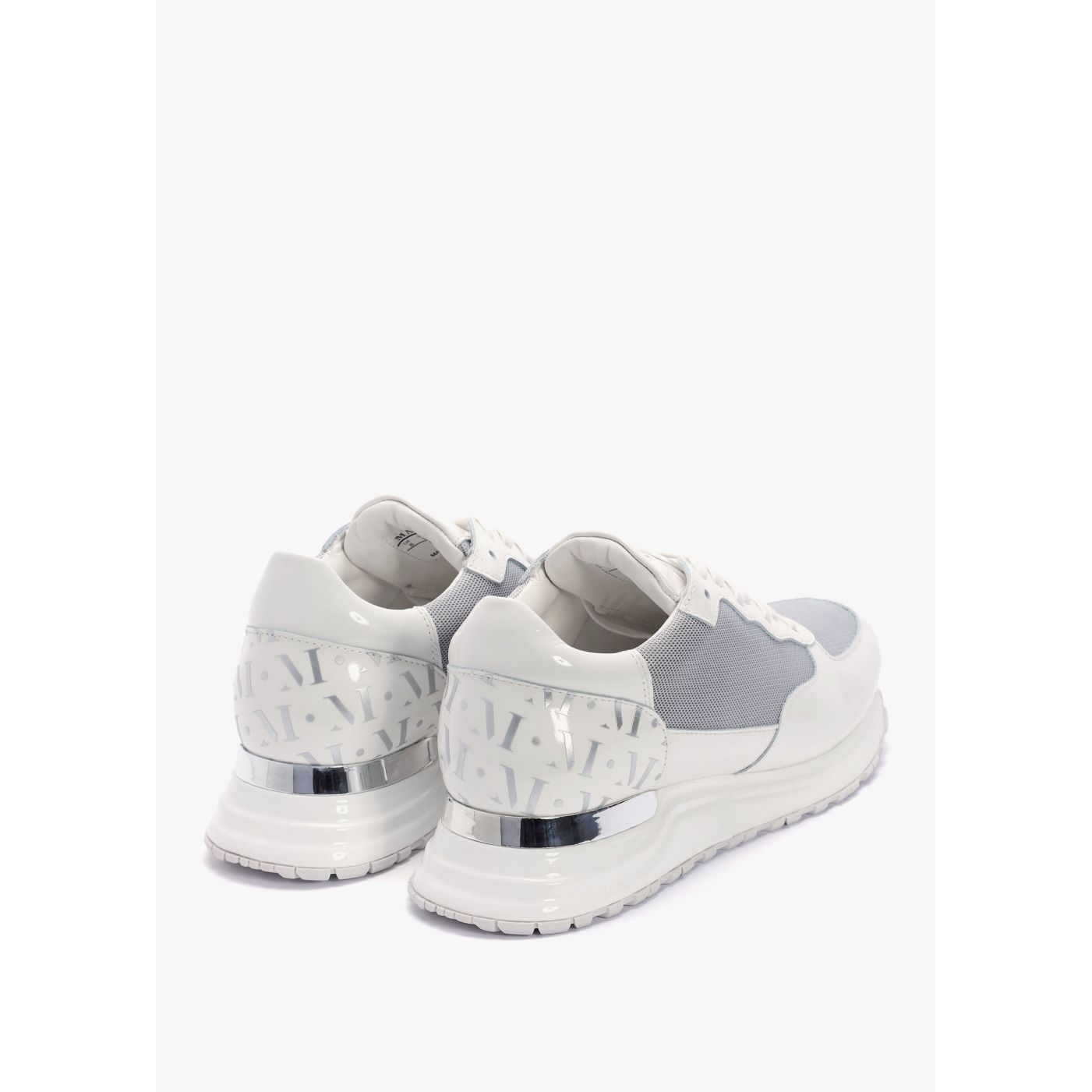Mens Popham Trainers In White Chrome
