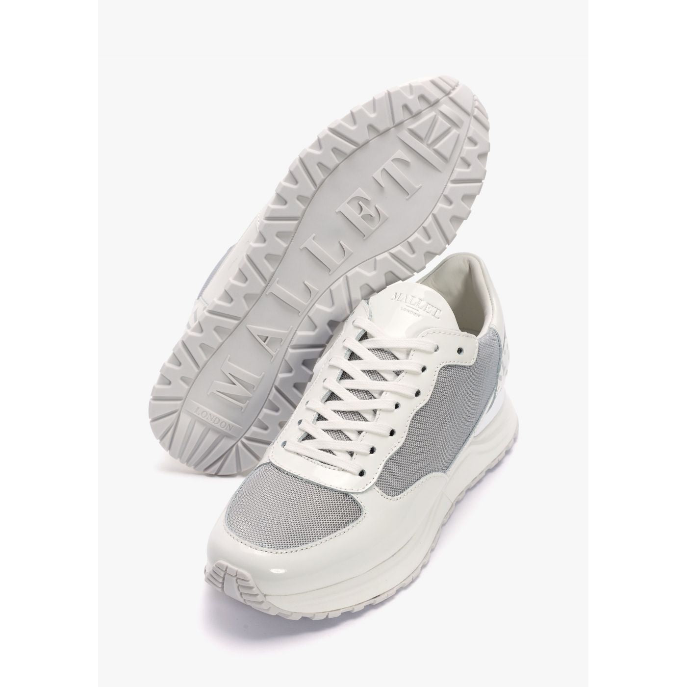 Mens Popham Trainers In White Chrome