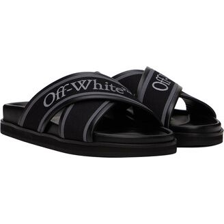 Off-White Black Cloud Criss Cross Slides