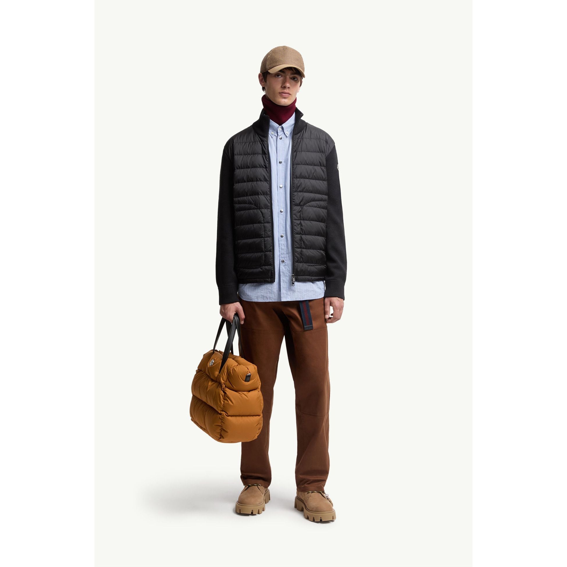 Padded Zip-Up Cardigan