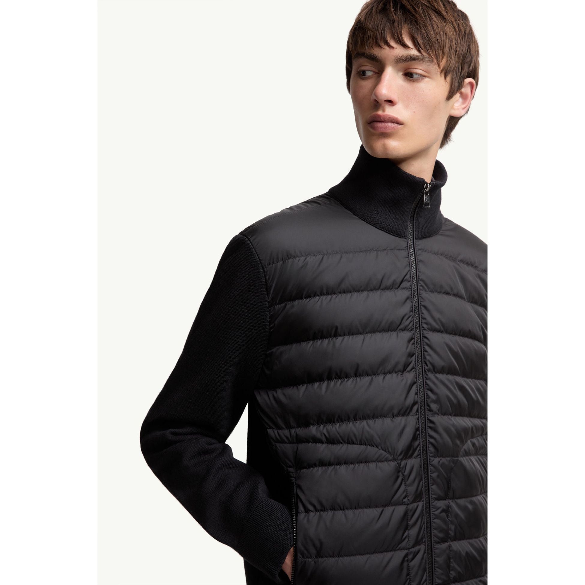 Padded Zip-Up Cardigan