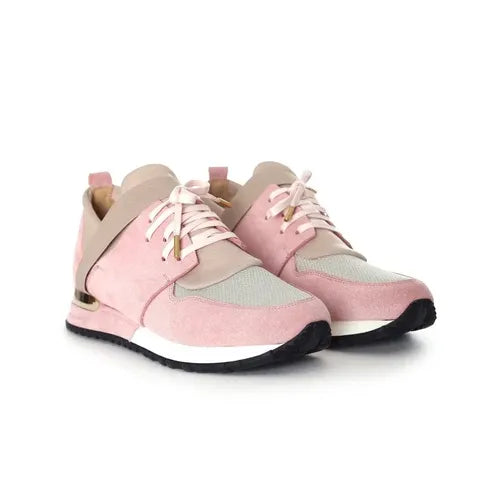 MALLET BTLR ELAST Pink Women's Low-Top Lace Up Trainer Shoes Size UK5 \/US6 \/EU38