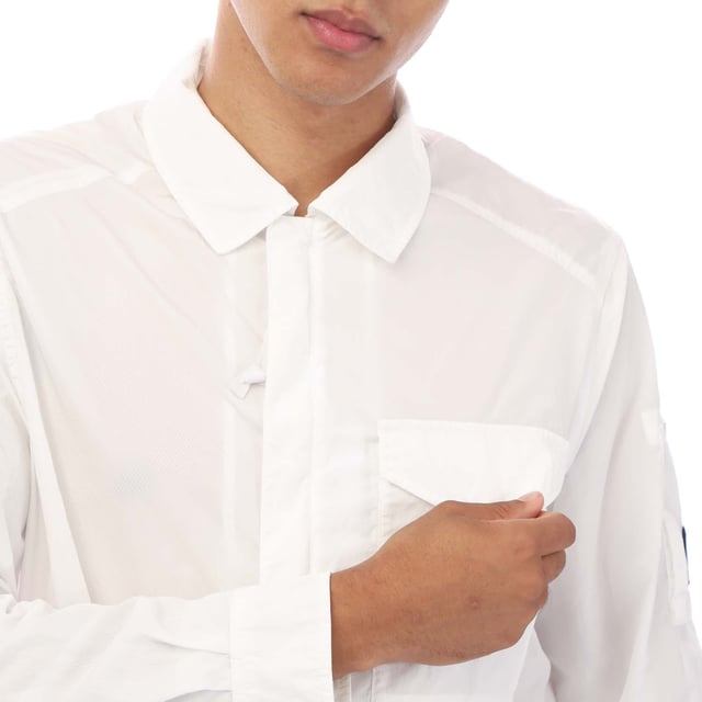 Men's C.P. Company Chrome-R Full Zip Overshirt in White