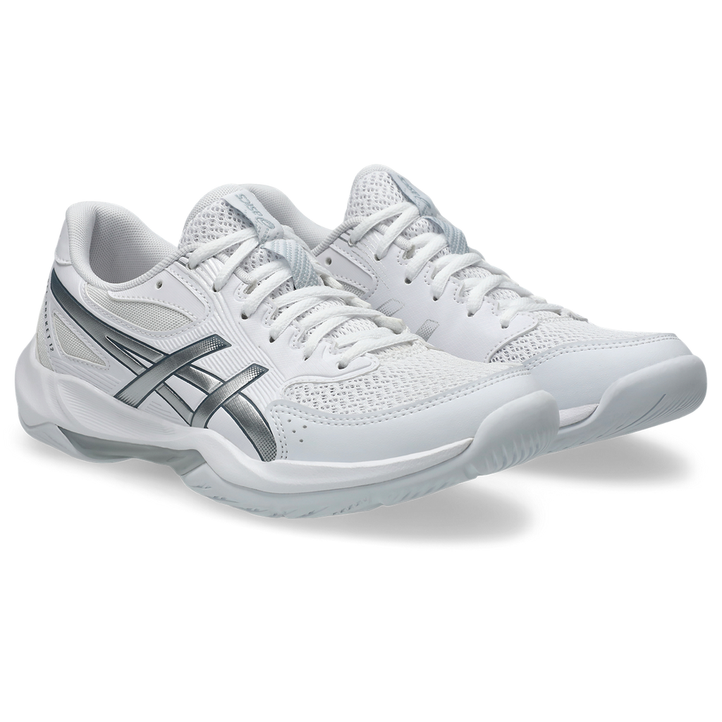 Asics Women's Gel Rocket 12 Indoor Court Shoes AW25 White Pure Silver