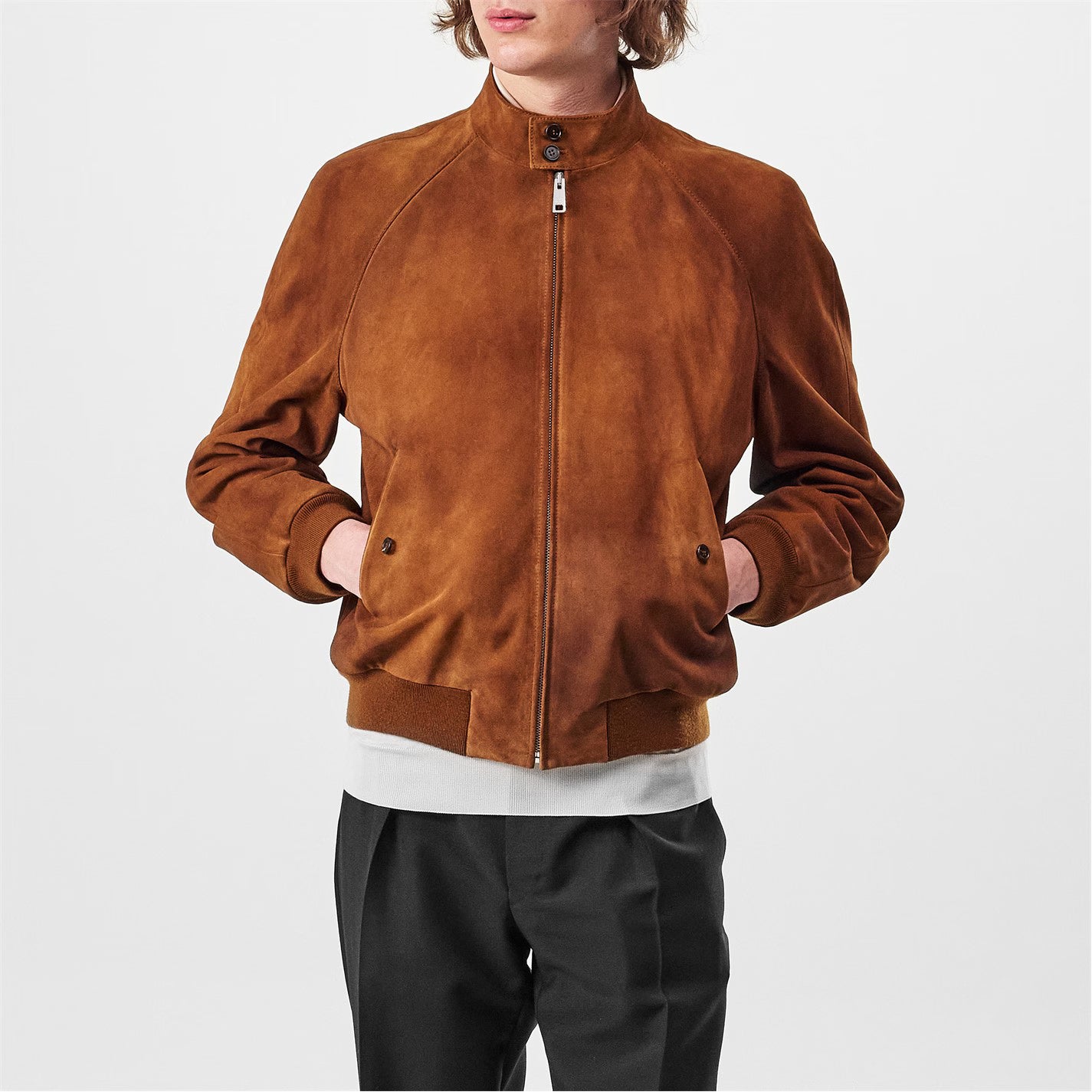 Suede Bomber Jacket