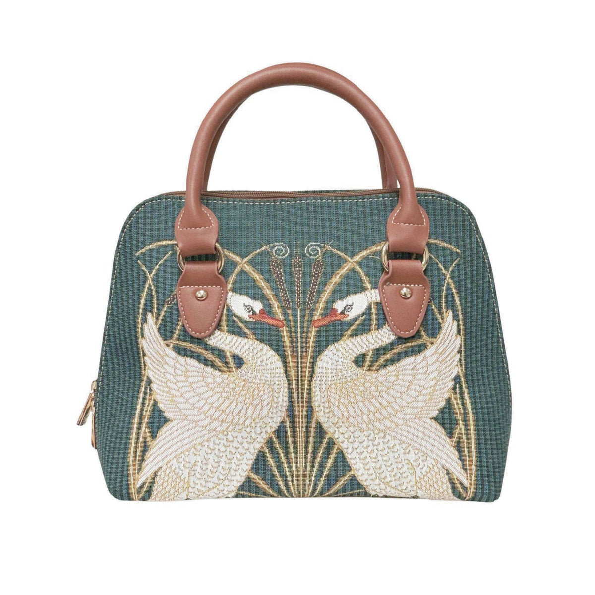Art Nouveau Swan Tapestry Bag