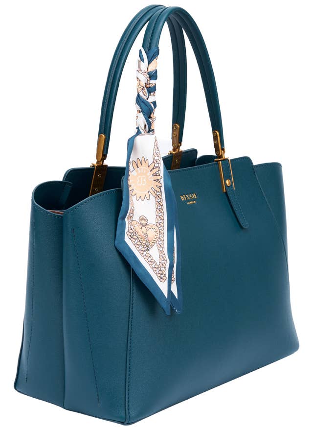City Tote with Printed Scarf