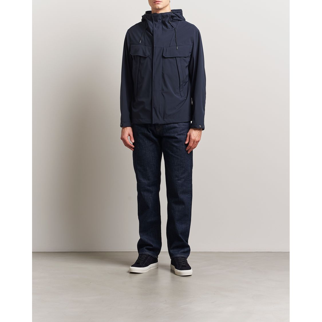 Shell-R Goggle Hood Jacket Navy