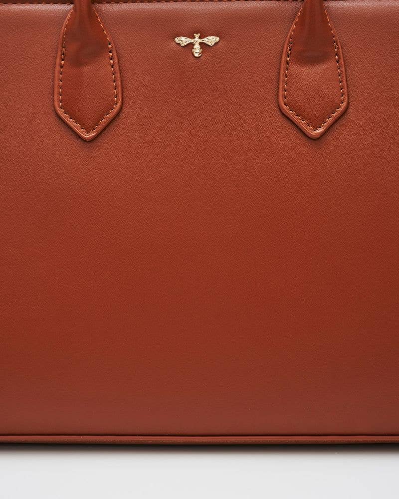 Harvest Tan Tote with Silk Scarf