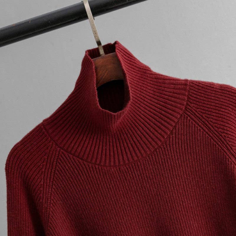 High Neck Split Knit Jumper & Wide Leg Trouser Set