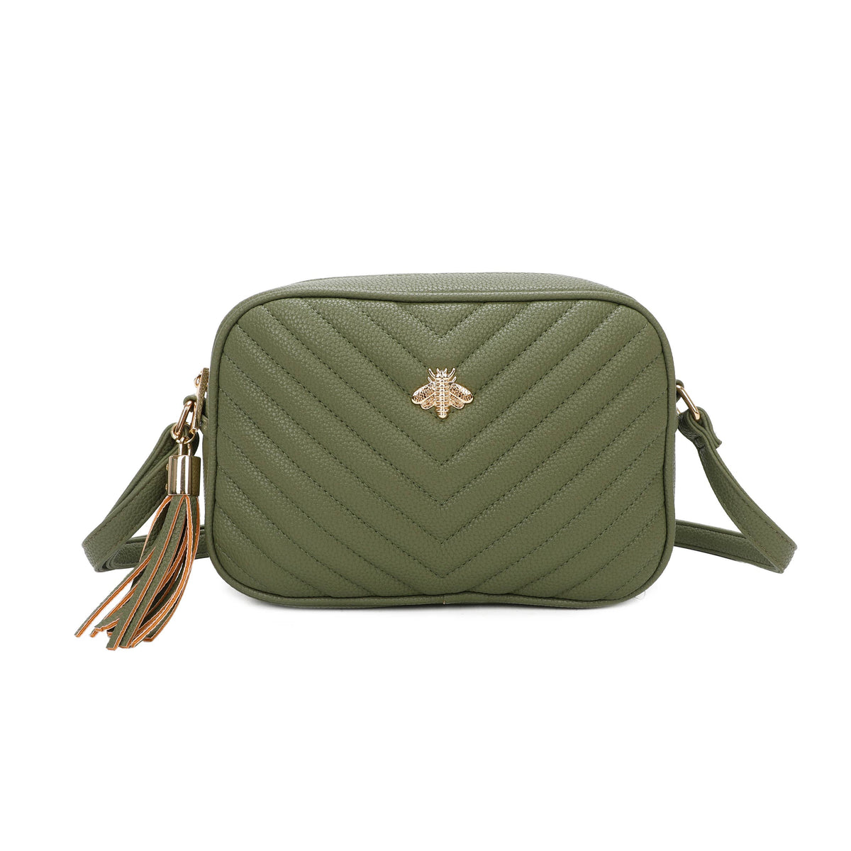 Quilted Camera Bag with Tassel