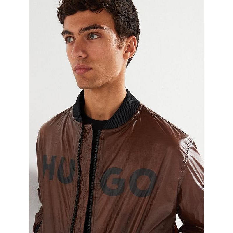 HUGO Byler2431 Heat Sensitive Colour Change Bomber Jacket - Brown/orange