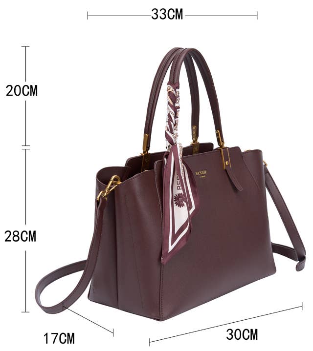 City Tote with Printed Scarf
