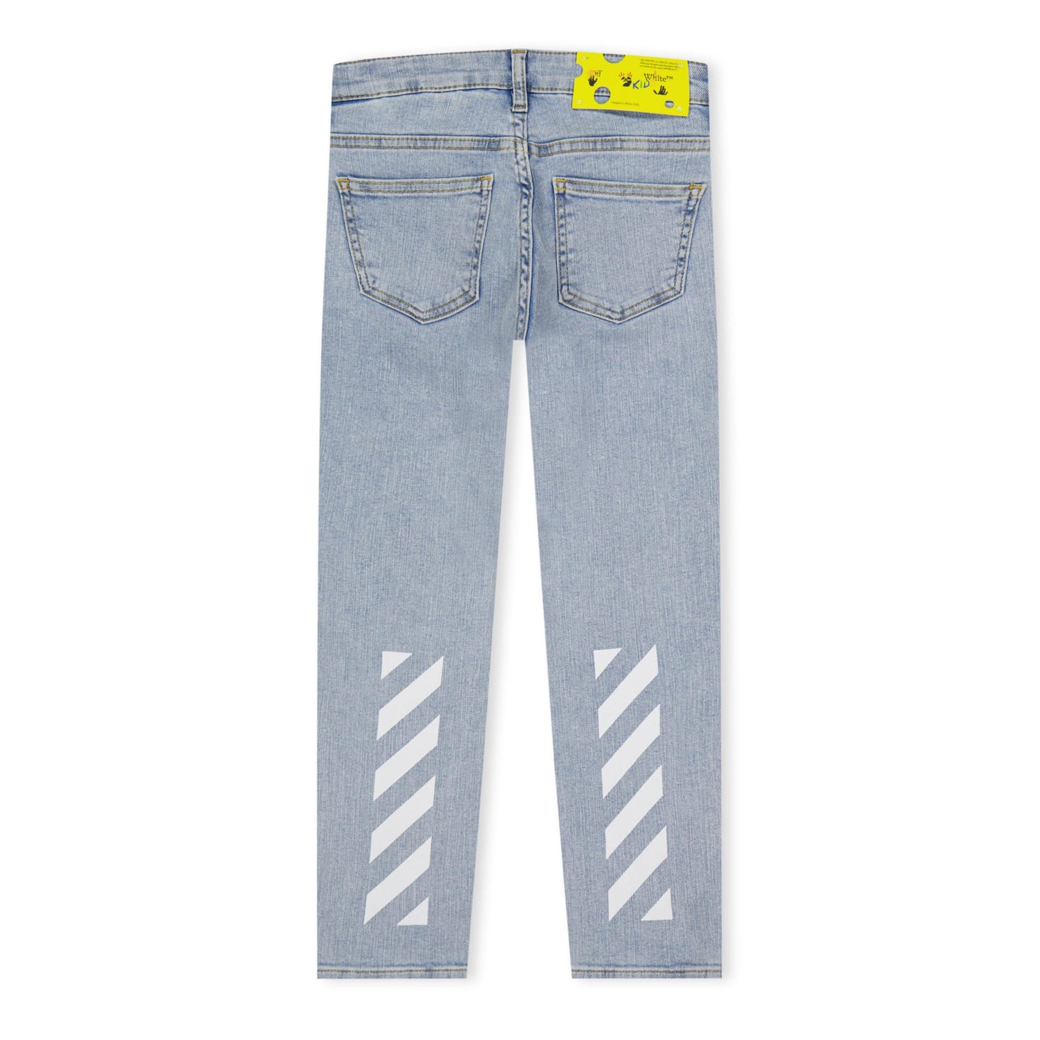 Off White Juniors Rubber Arrow Denim Pants in Light Blue