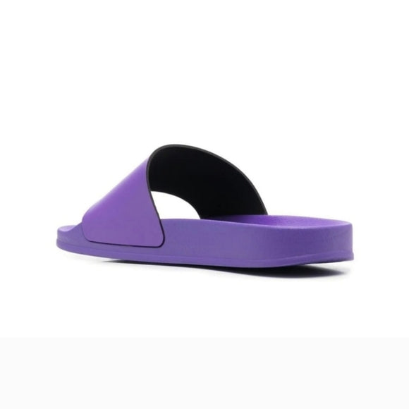 OFF-WHITE purple Slide Sandals- Off-white Off Stamp Slider Lilac Black