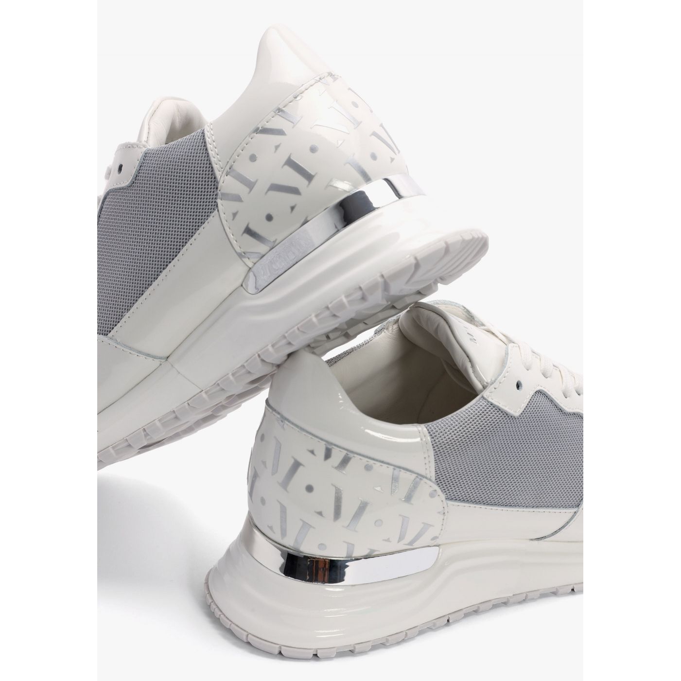 Mens Popham Trainers In White Chrome