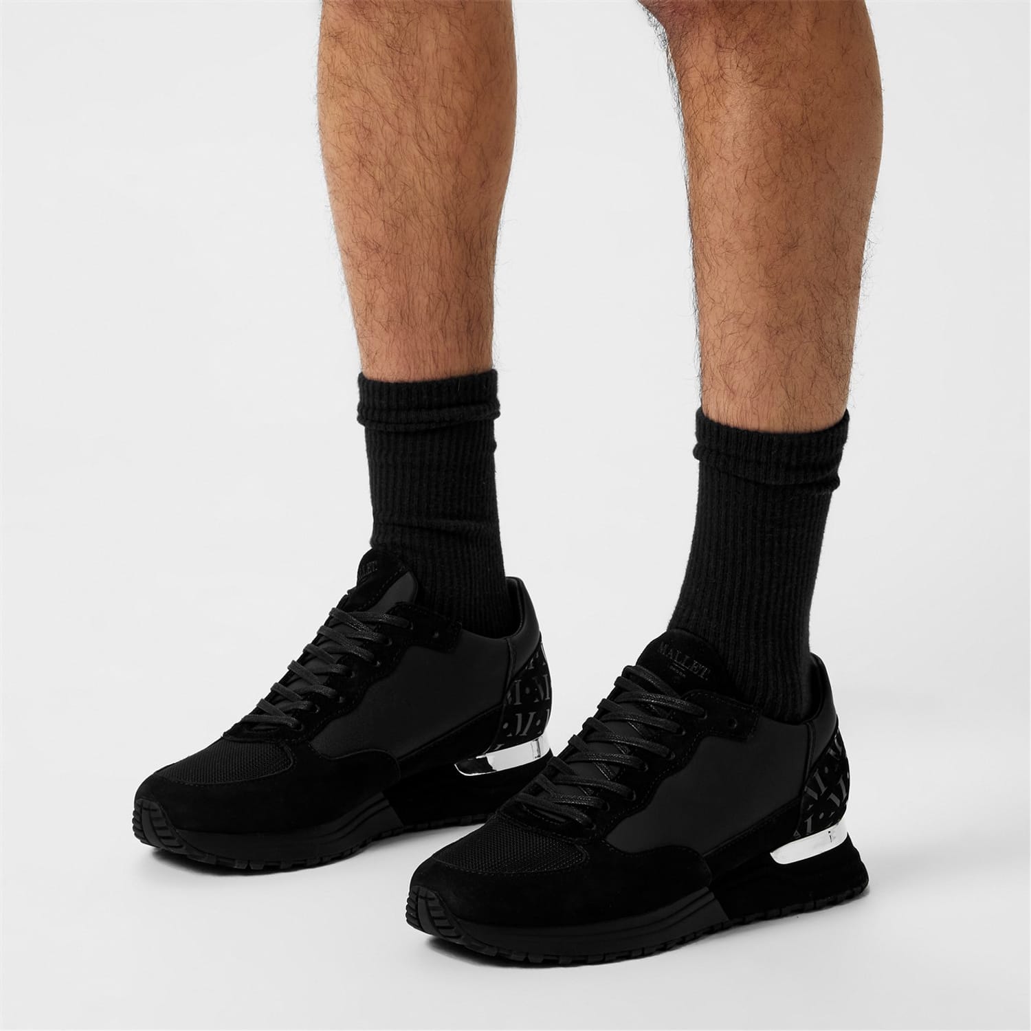 Mallet Mens Popham 2.0 Trainers in Black