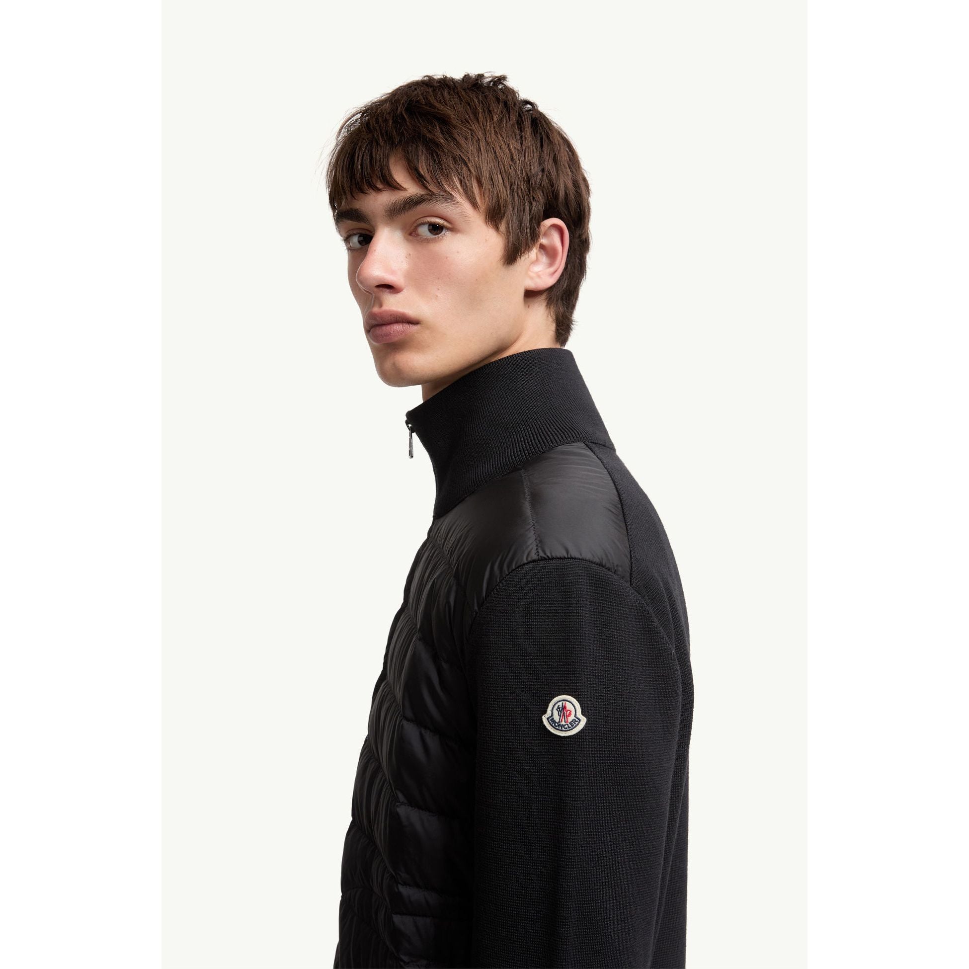 Padded Zip-Up Cardigan