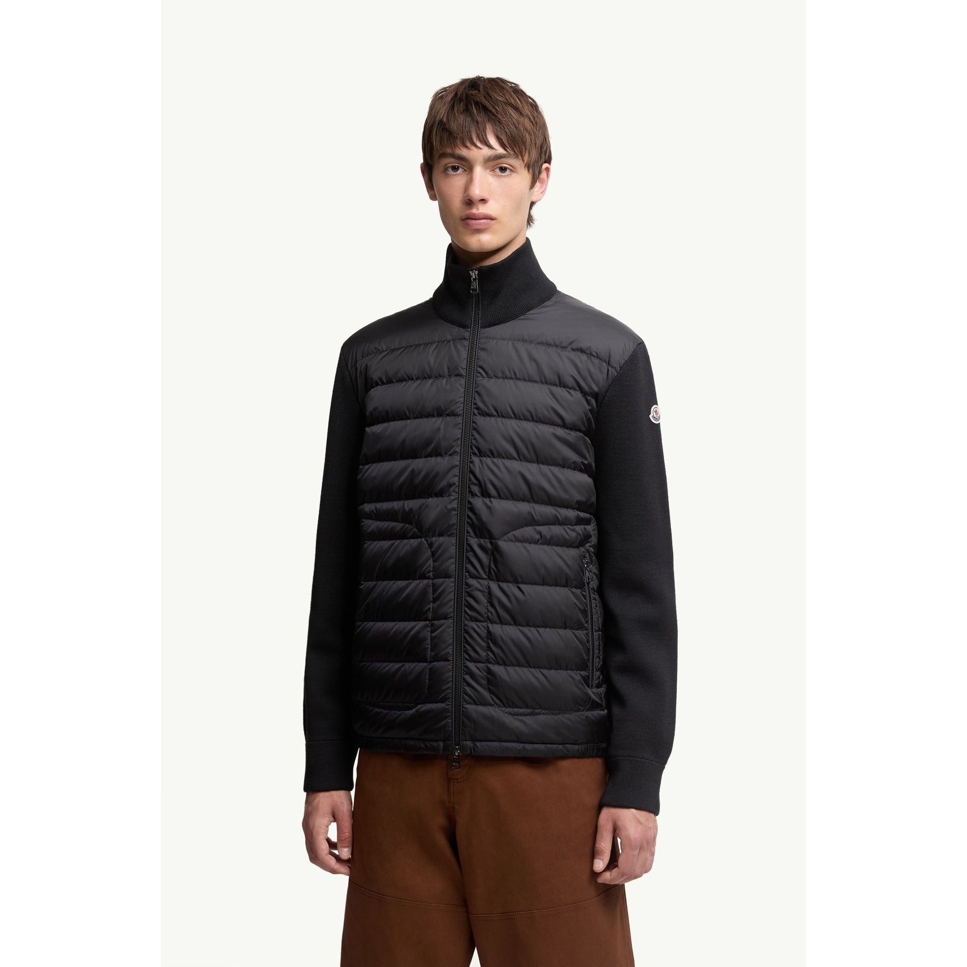Padded Zip-Up Cardigan