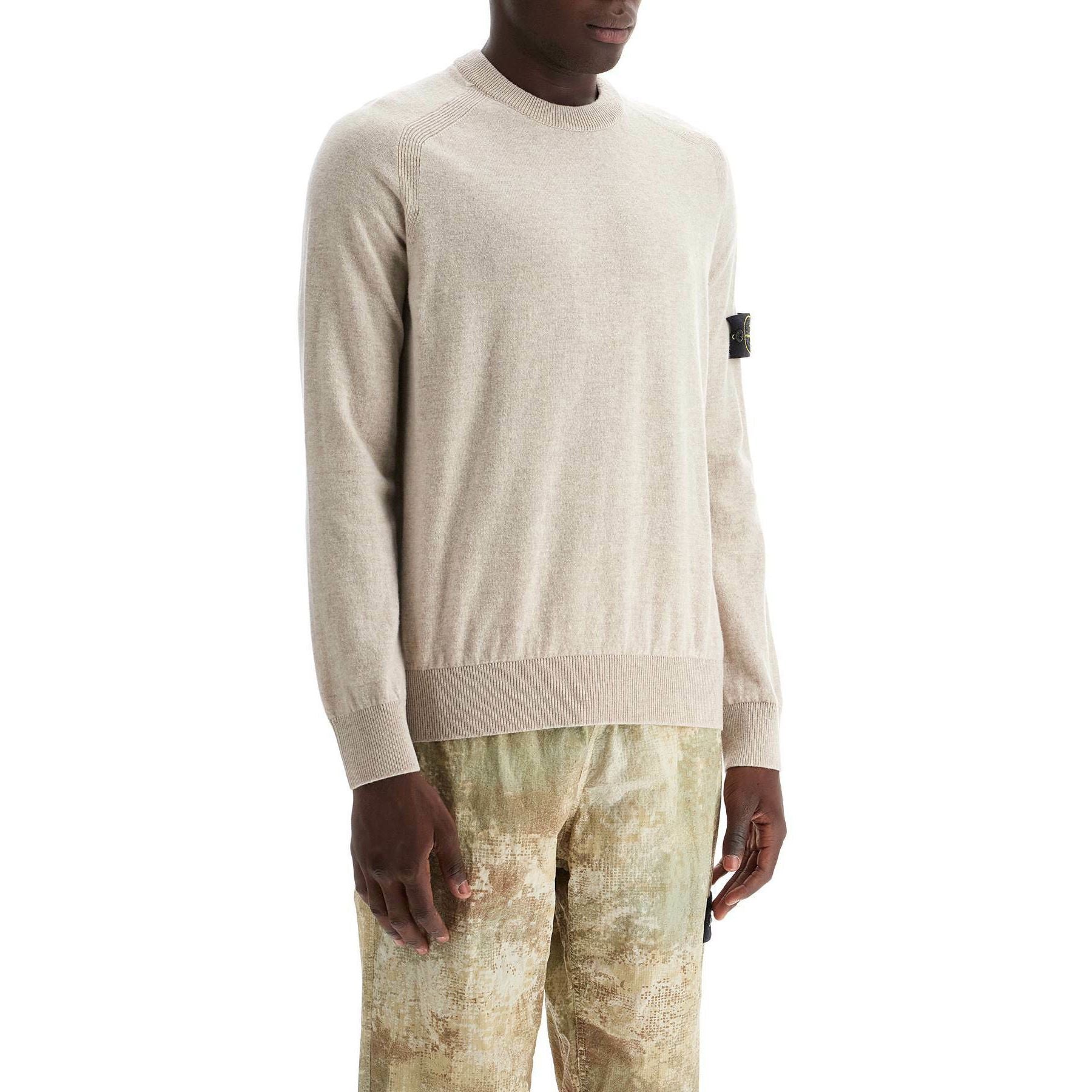 STONE ISLAND rws wool raglan pullover Beige