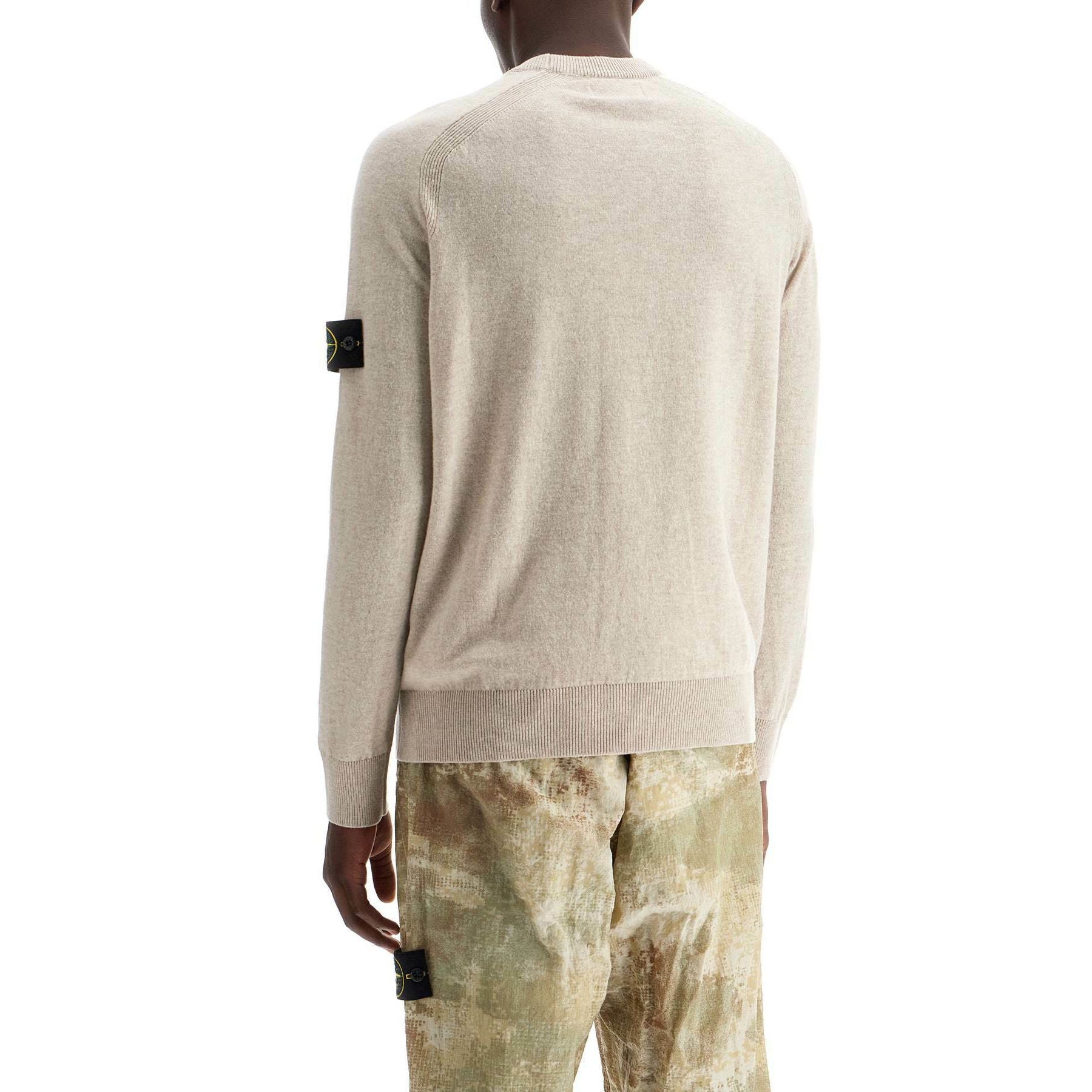 STONE ISLAND rws wool raglan pullover Beige