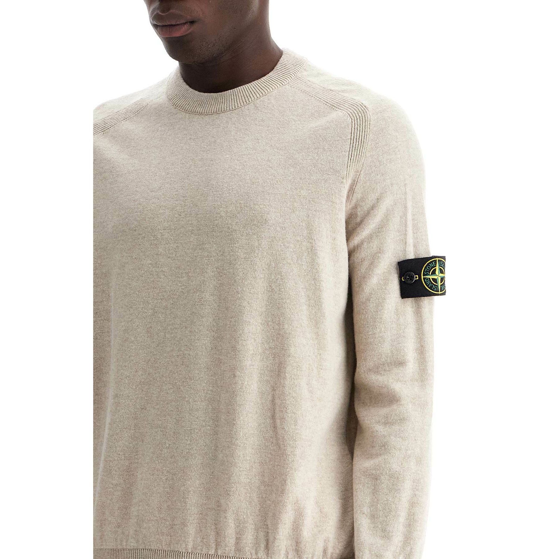 STONE ISLAND rws wool raglan pullover Beige