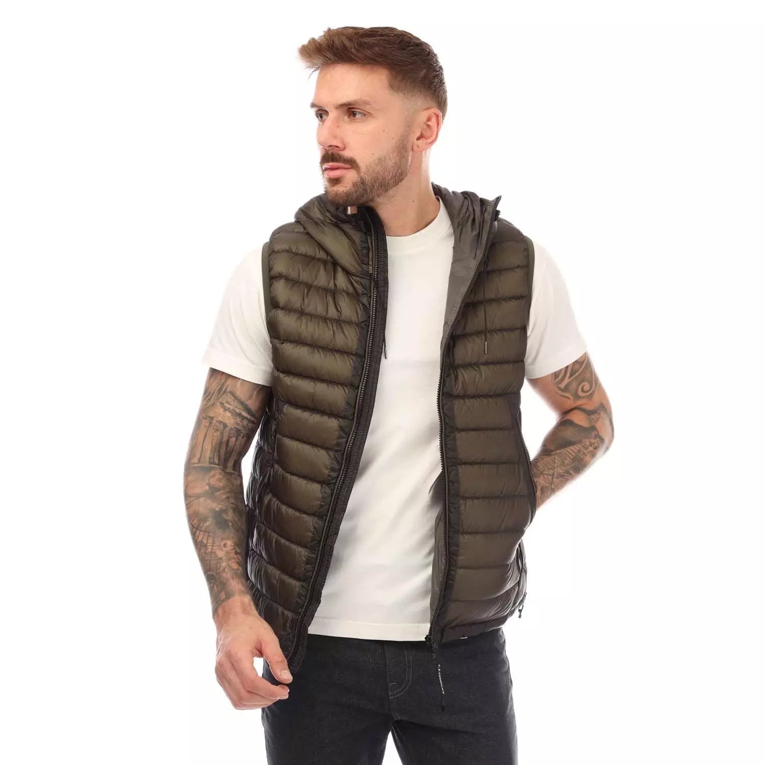 C.P. Company  Shell Gilet Green